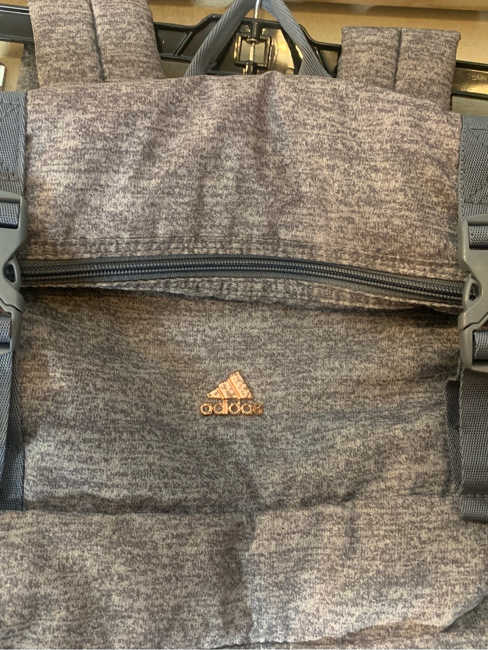 adidas Heather Grey Roll-Top Training Backpack - Picture 6 of 9